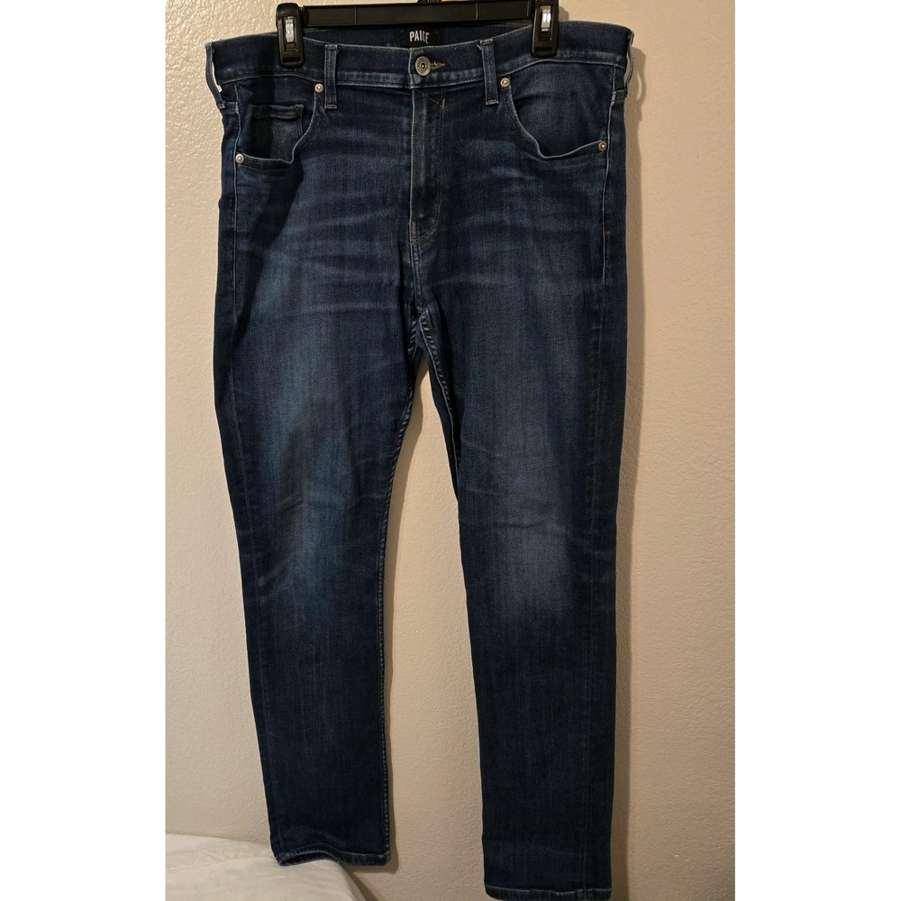 Paige Premium Denim Lennox Womens Straight Leg Jeans Stretchy Size 36